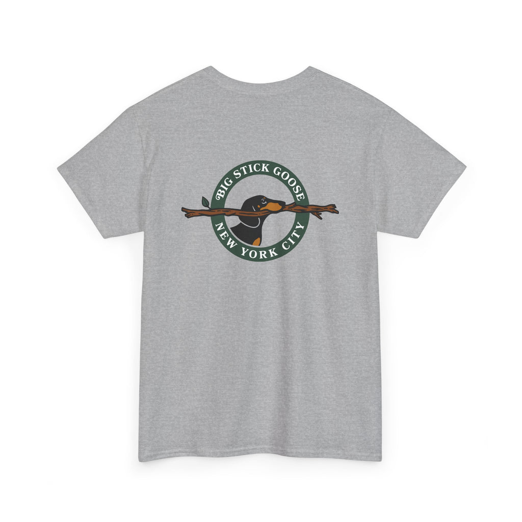 Big Stick Goose - Official Seal (Green) - Unisex Heavy Cotton Tee