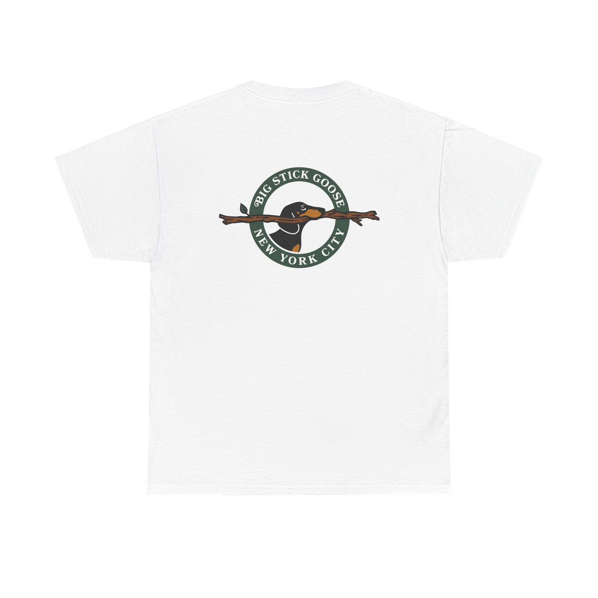 Big Stick Goose - Official Seal (Green) - Unisex Heavy Cotton Tee
