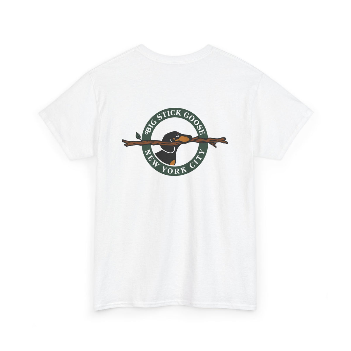Big Stick Goose - Official Seal (Green) - Unisex Heavy Cotton Tee